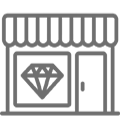 Icon of jewelry stores: Security portals can be used as an entrance at jewelry stores